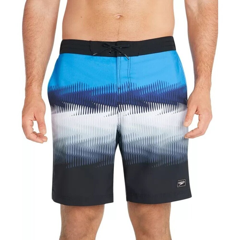 Speedo Men's Printed Bondi Basin 9" Boardshorts Striped Swim Shorts XXL